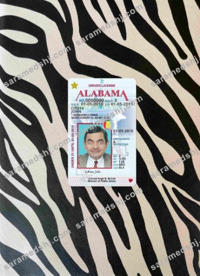 USA Alabama driving license under 21 photolook FRONT